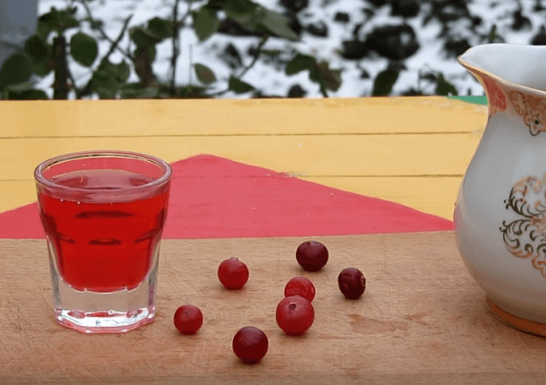 Готовая клюквенная водочная настойка
