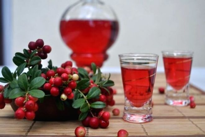 Брусника с коньяком