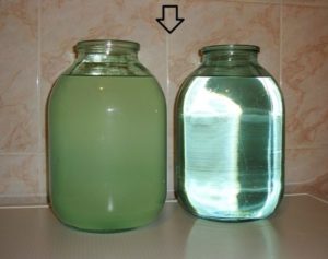 До и после очистки самогона